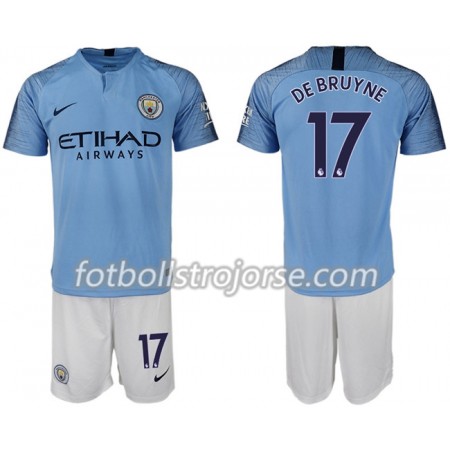 Manchester City Matchtröjor DE BRUYNE 17 Barn Hemma Fotbollströja 2018-2019 Manchester City Matchtröjor DE BRUYNE 17 Barn Hemma Fotbollströja 2018-2019